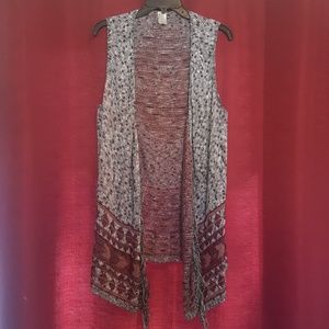 Draped Cardigan Vest